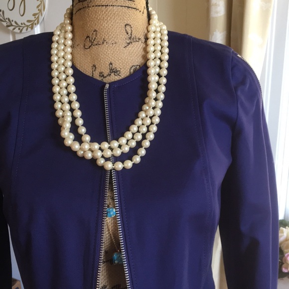 • NWT • $498 WORTH NY Purple Moon Scuba Style Jacket - Picture 2 of 16